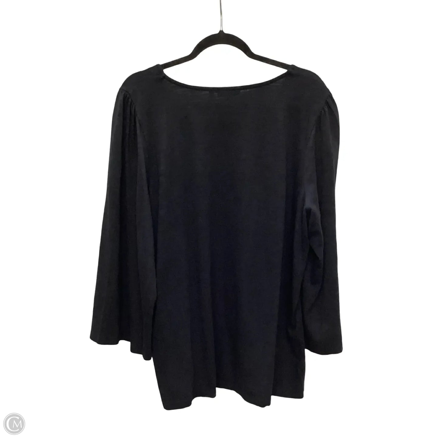 Blouse 3/4 Sleeve By Chicos In Black, Size: 4