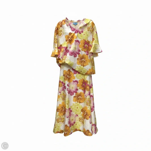 Skirt Set 2pc By Cece In Floral Print, Size: 2x