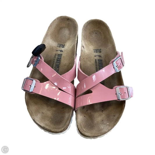 Sandals Flats By Birkenstock In Pink, Size: 8.5