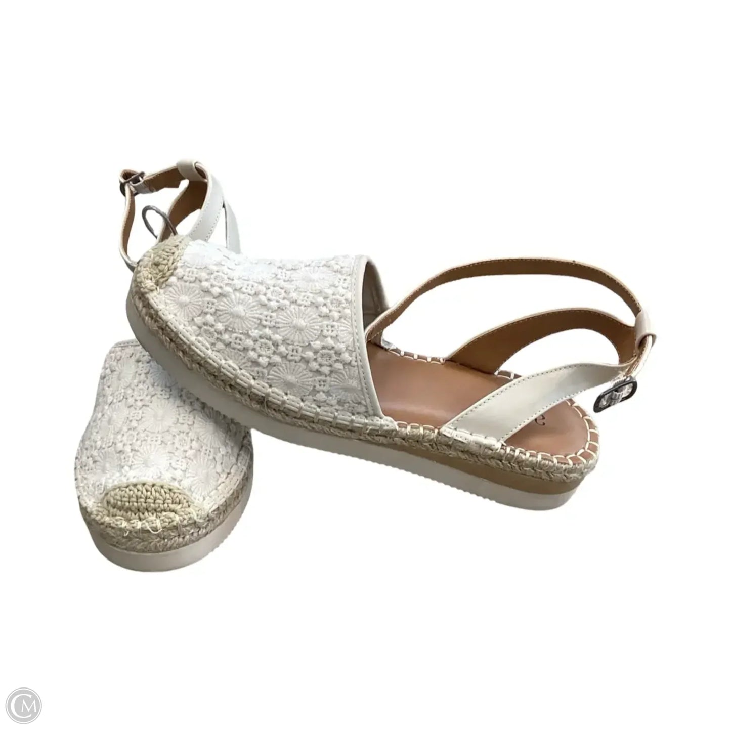 Sandals Heels Platform By Ana In White, Size: 7
