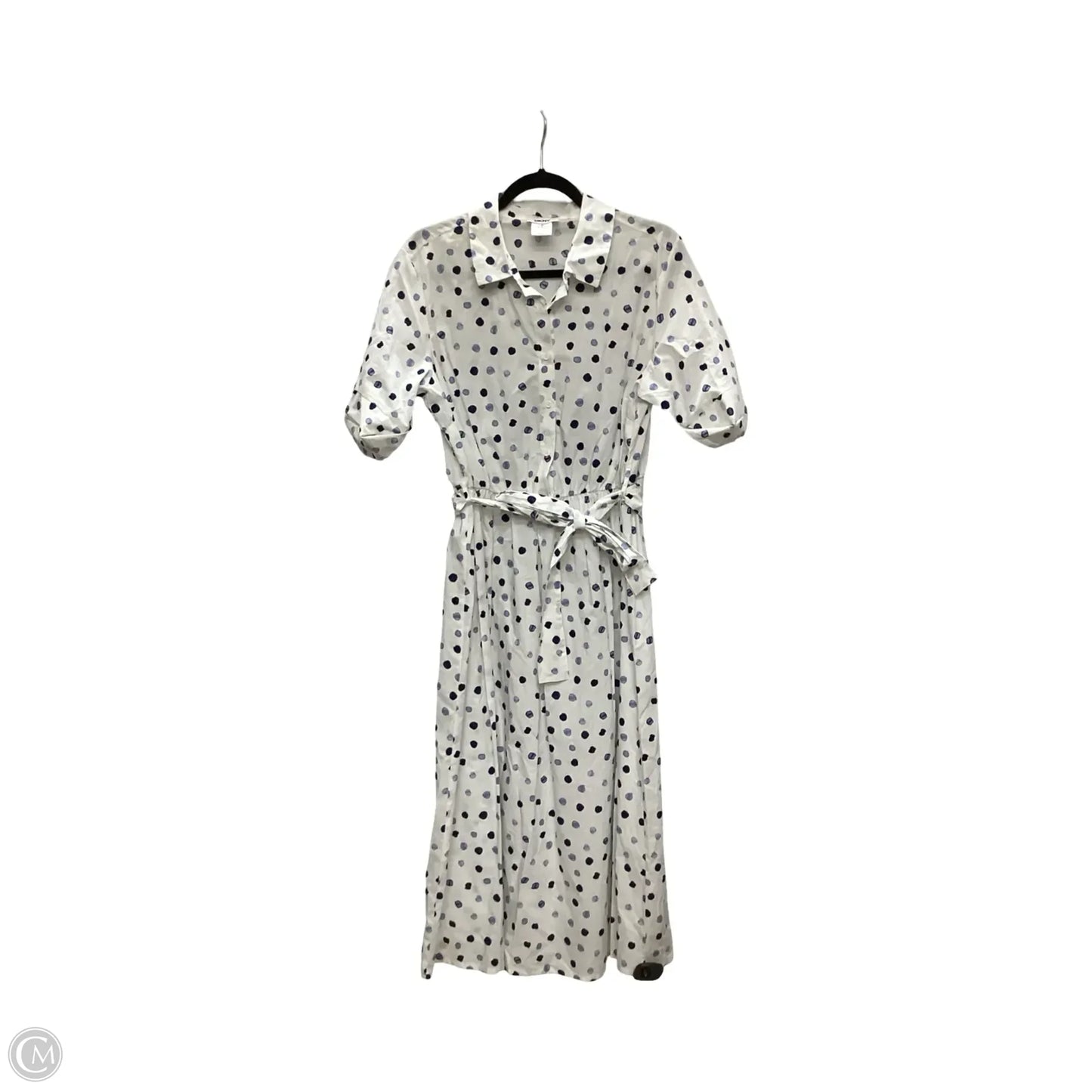 Dress Casual Midi By Dkny In Polkadot Pattern, Size: 12