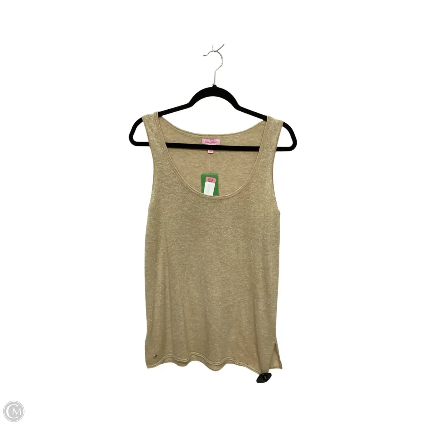 Top Sleeveless Designer By Lilly Pulitzer In Gold, Size: M