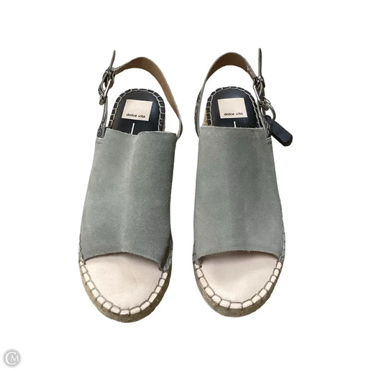 Sandals Heels Wedge By Dolce Vita In Grey, Size: 10