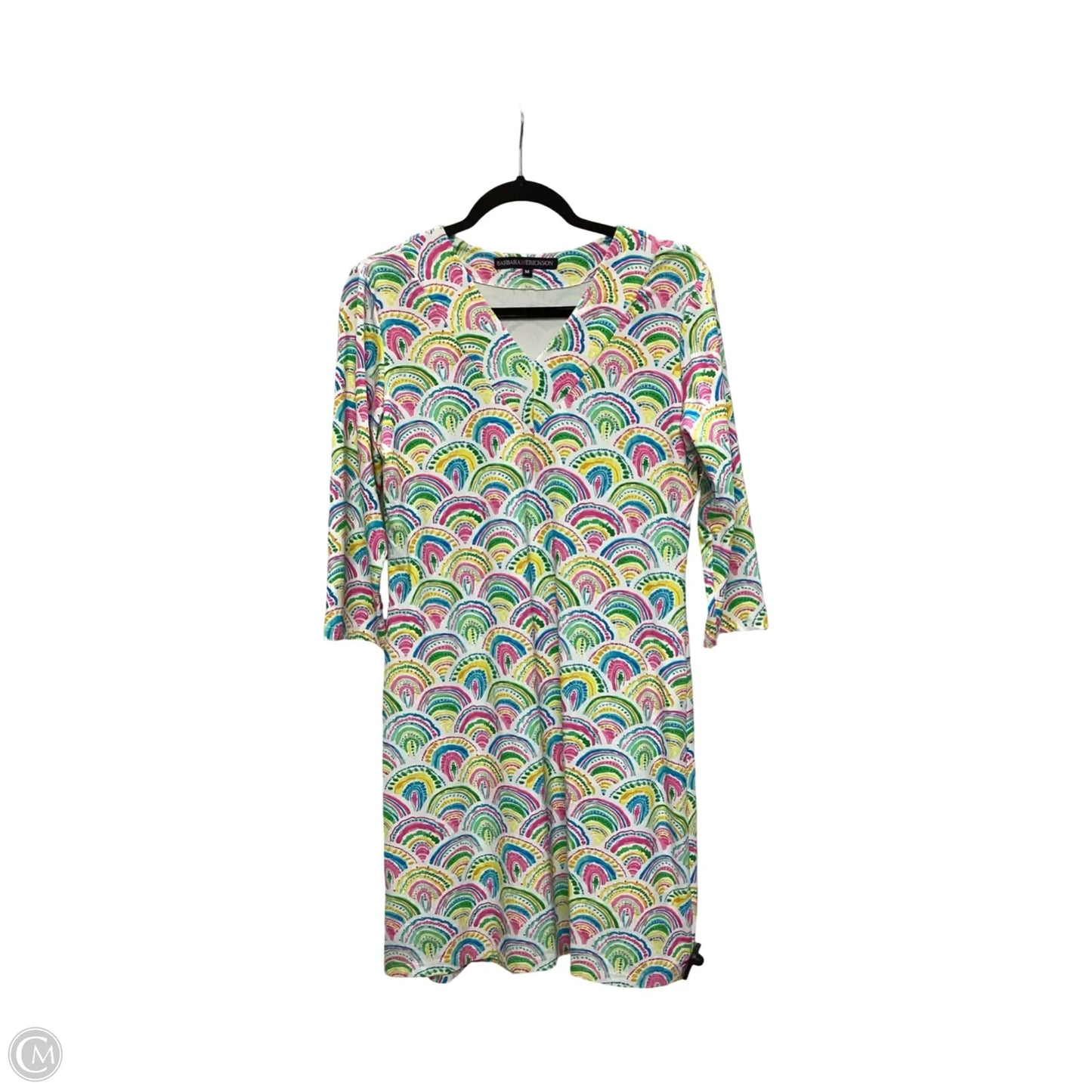 Dress Casual Short By Clothes Mentor In Rainbow Print, Size: M