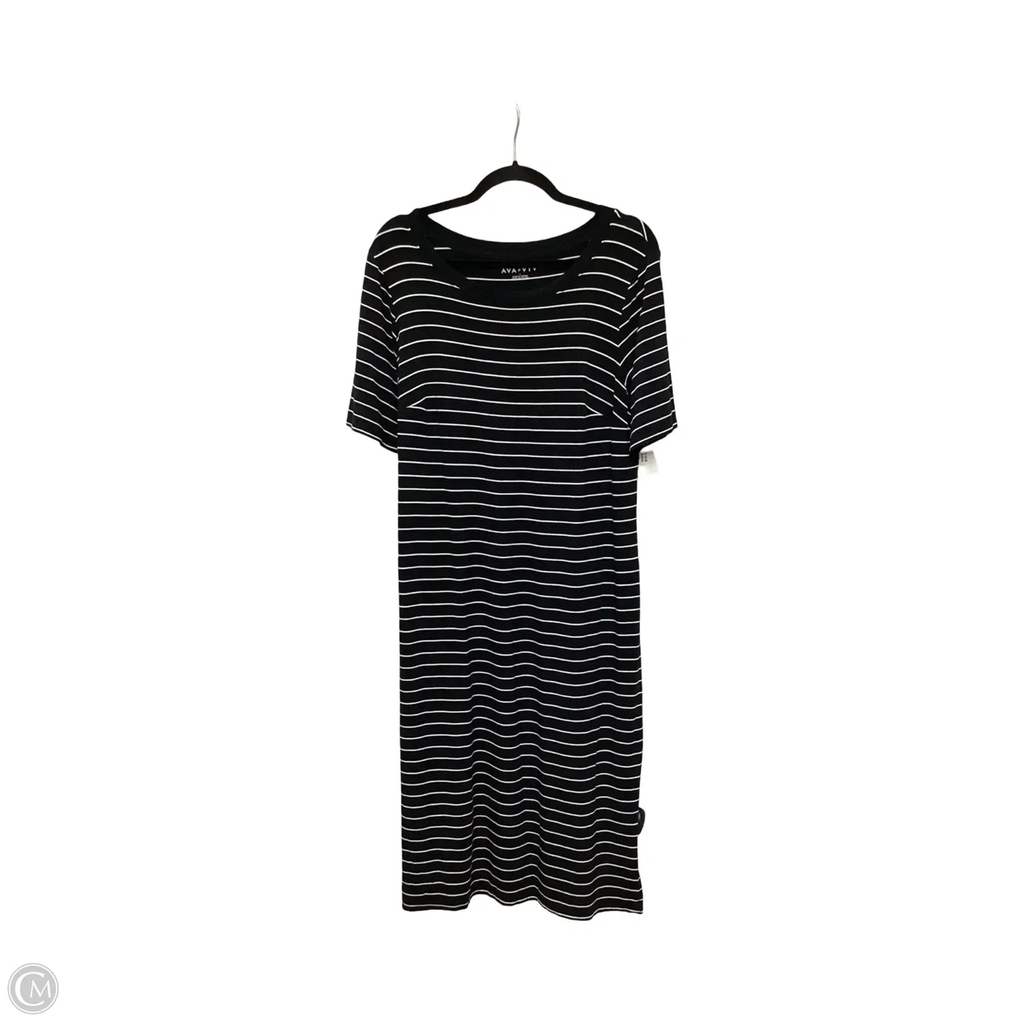 Dress Casual Midi By Ava & Viv In Striped Pattern, Size: 1x