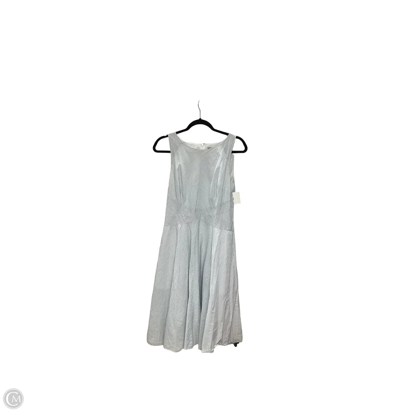 Dress Casual Midi By Ann Taylor In Striped Pattern, Size: 8