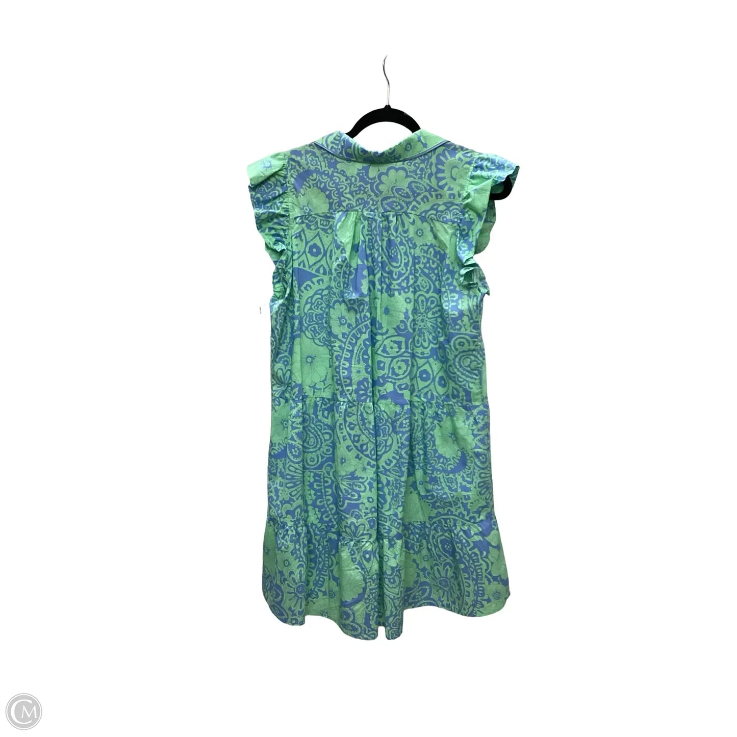 Dress Casual Short By Umgee In Blue & Green, Size: L