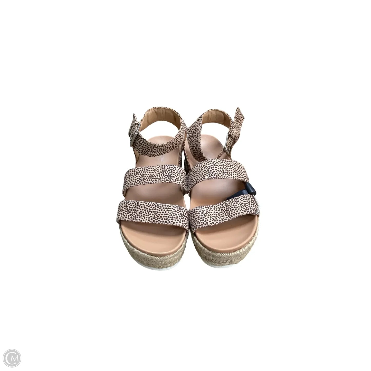 Sandals Heels Platform By Universal Thread In Animal Print, Size: 8.5