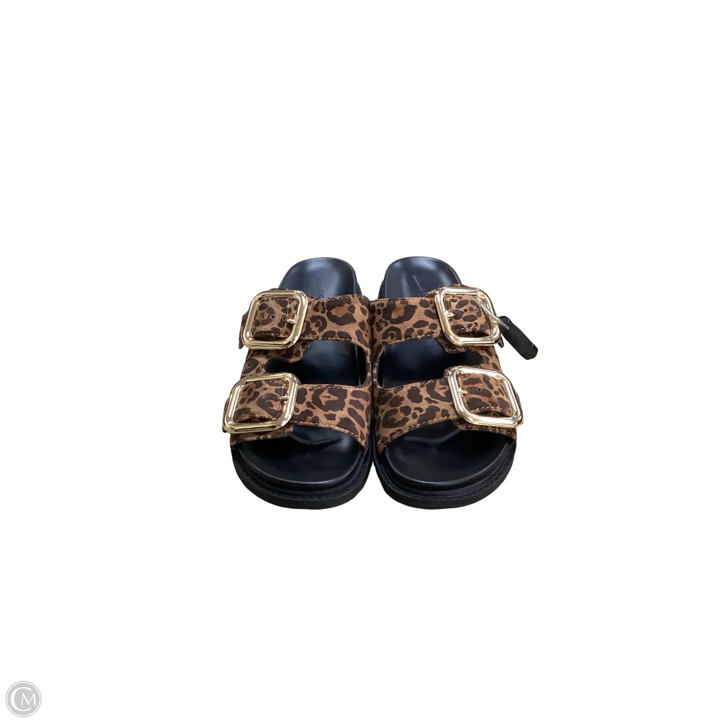 Sandals Flats By Universal Thread In Animal Print, Size: 8.5
