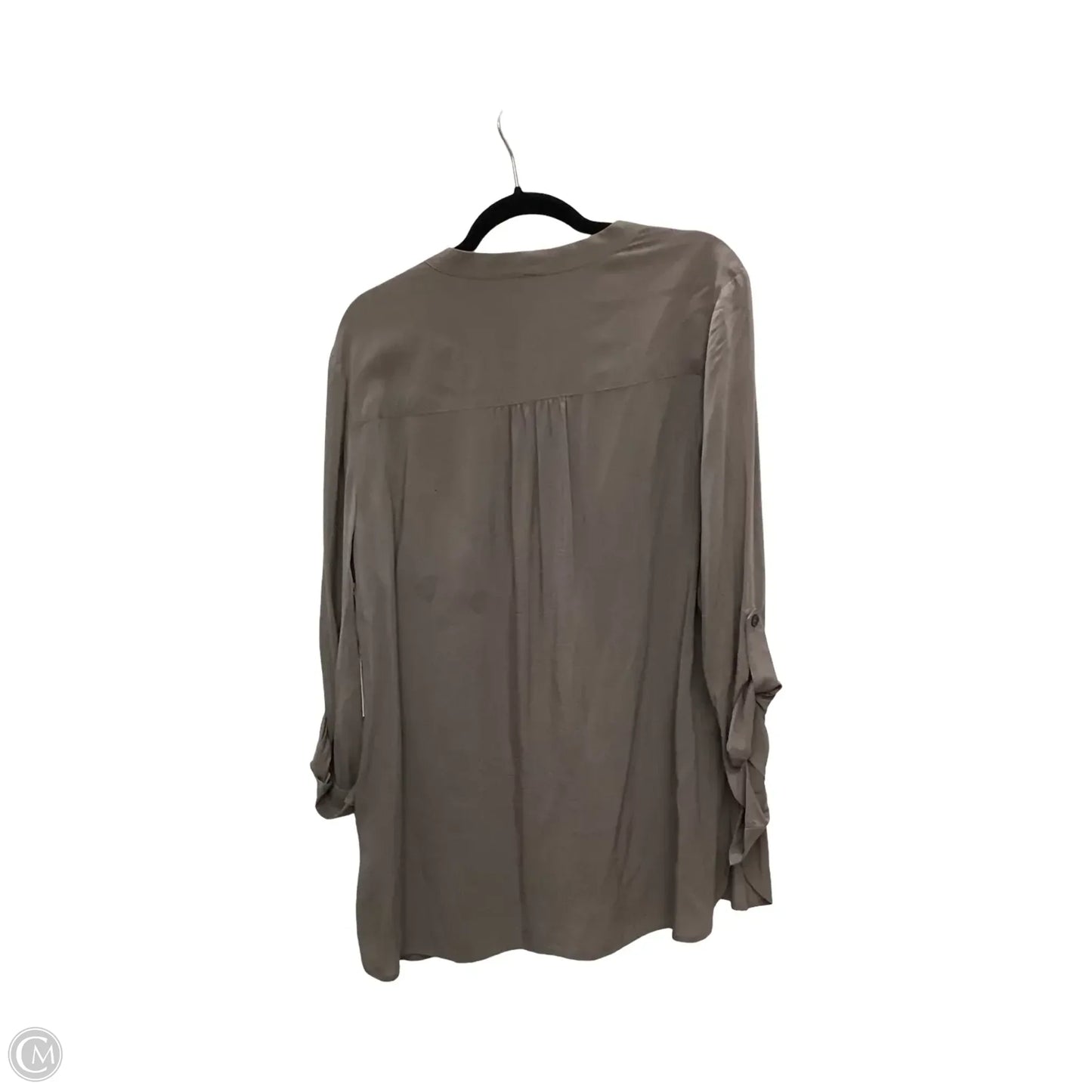 Blouse 3/4 Sleeve By Chicos In Grey, Size: 2