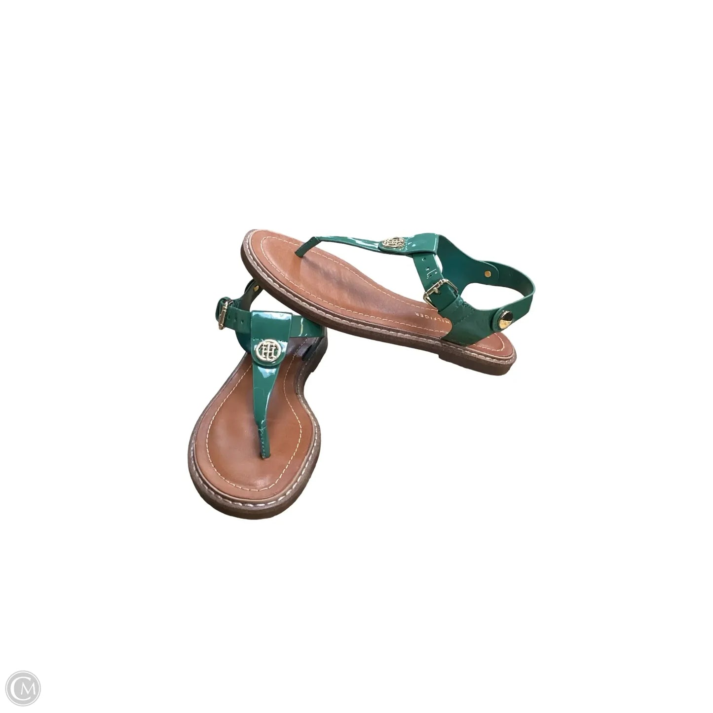 Sandals Flats By Tommy Hilfiger In Green, Size: 6