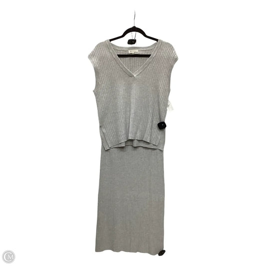 Skirt Set 2pc By Marled In Grey, Size: M