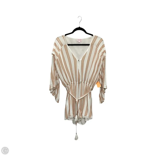 Romper By Pink Lily In Striped Pattern, Size: L