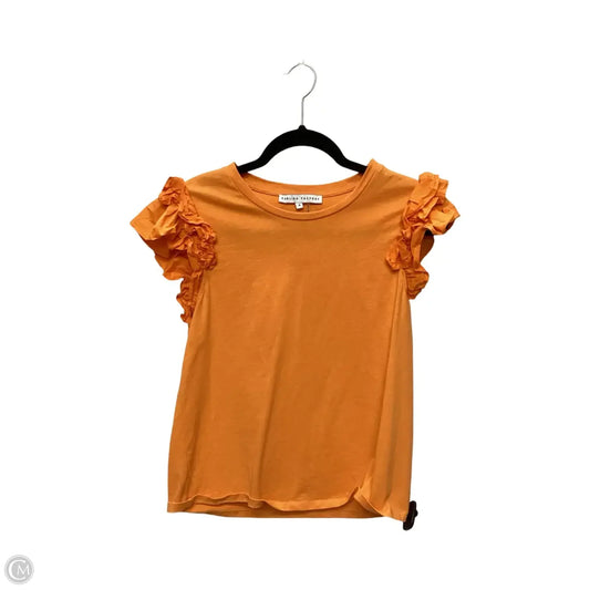 Blouse Short Sleeve By English Factory In Orange, Size: S