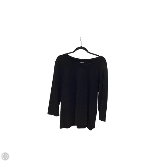Top 3/4 Sleeve Basic By Chicos In Black, Size: 2