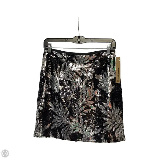 Designer Skirt Mini & Short By Walter Baker In Black & Silver, Size: 10