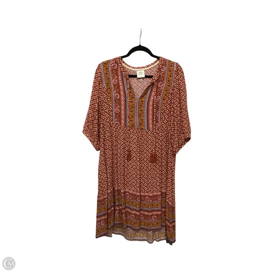 Dress Casual Short By Knox Rose In Floral Print, Size: L
