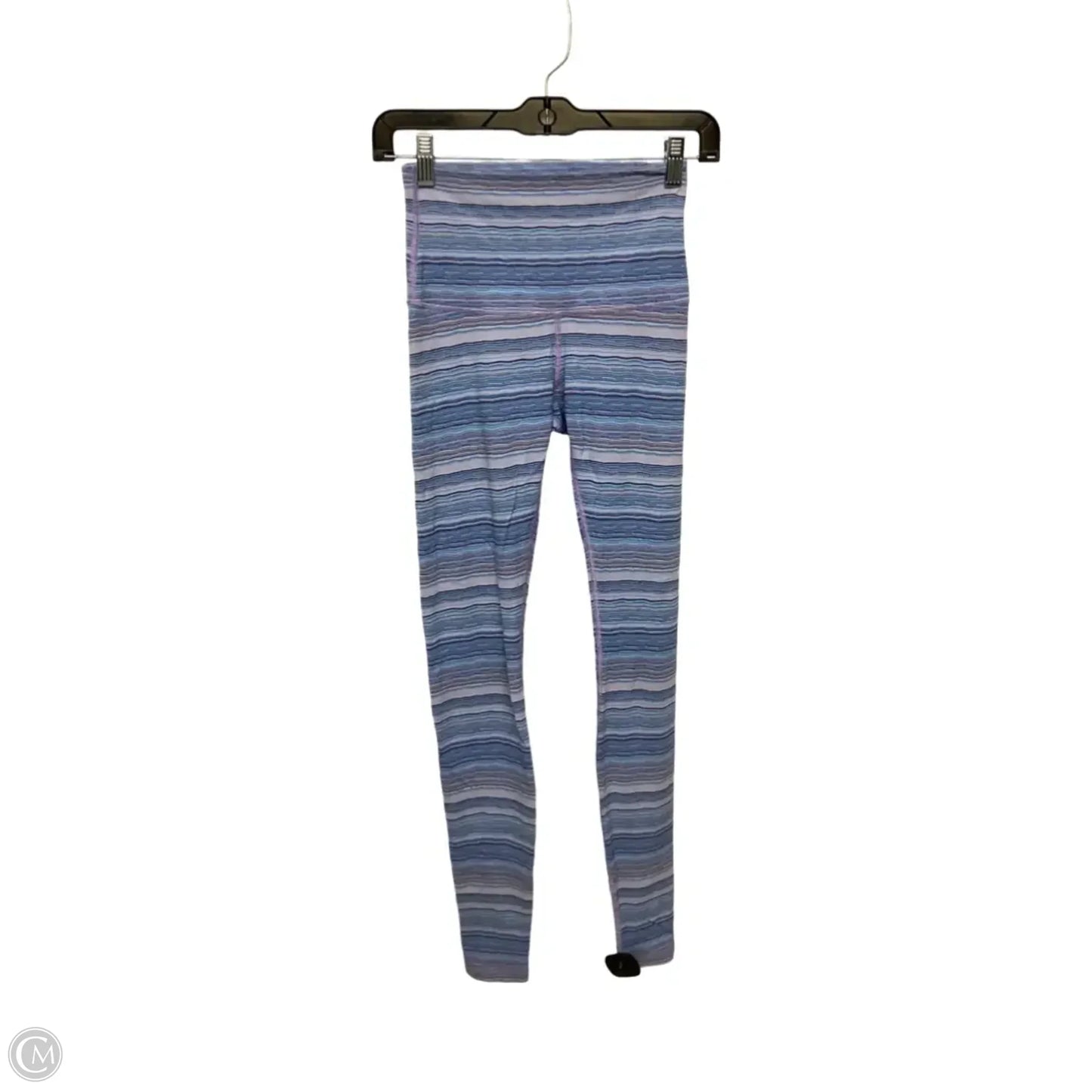 Athletic Leggings By Lululemon In Striped Pattern, Size: 4