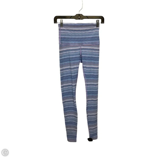 Athletic Leggings By Lululemon In Striped Pattern, Size: 4