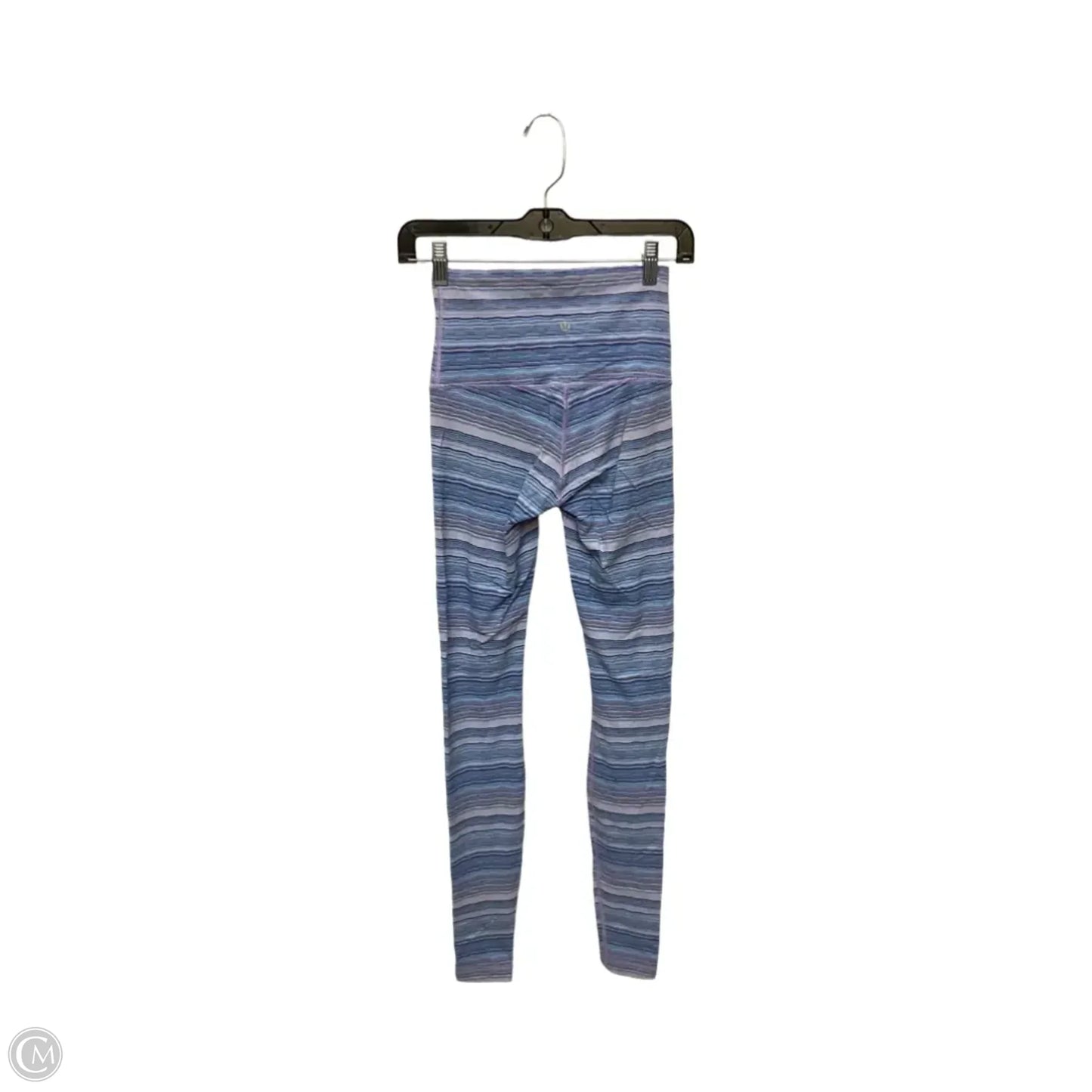 Athletic Leggings By Lululemon In Striped Pattern, Size: 4