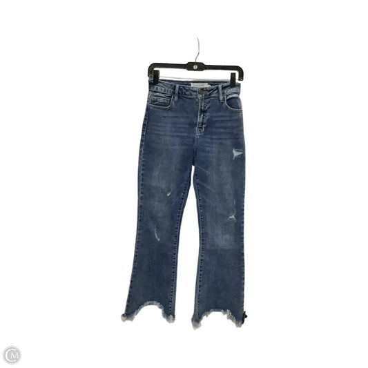 Designer Jeans Cropped By Hidden In Blue Denim, Size: 6