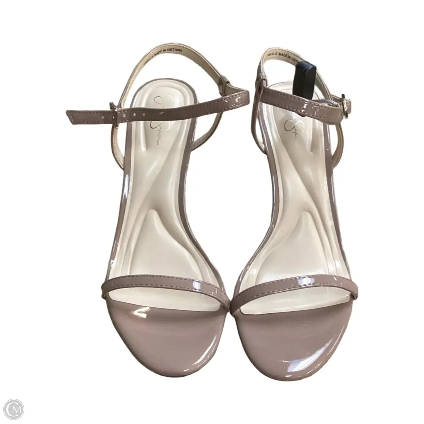 Sandals Heels Stiletto By Jessica Simpson In Tan, Size: 10
