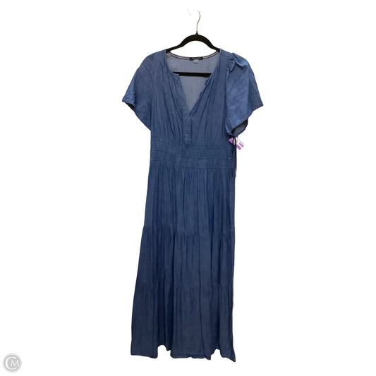 Dress Casual Midi By Tommy Hilfiger In Blue Denim, Size: 10