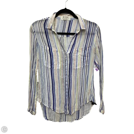 Blouse Long Sleeve By Cloth & Stone In Striped Pattern, Size: Xs