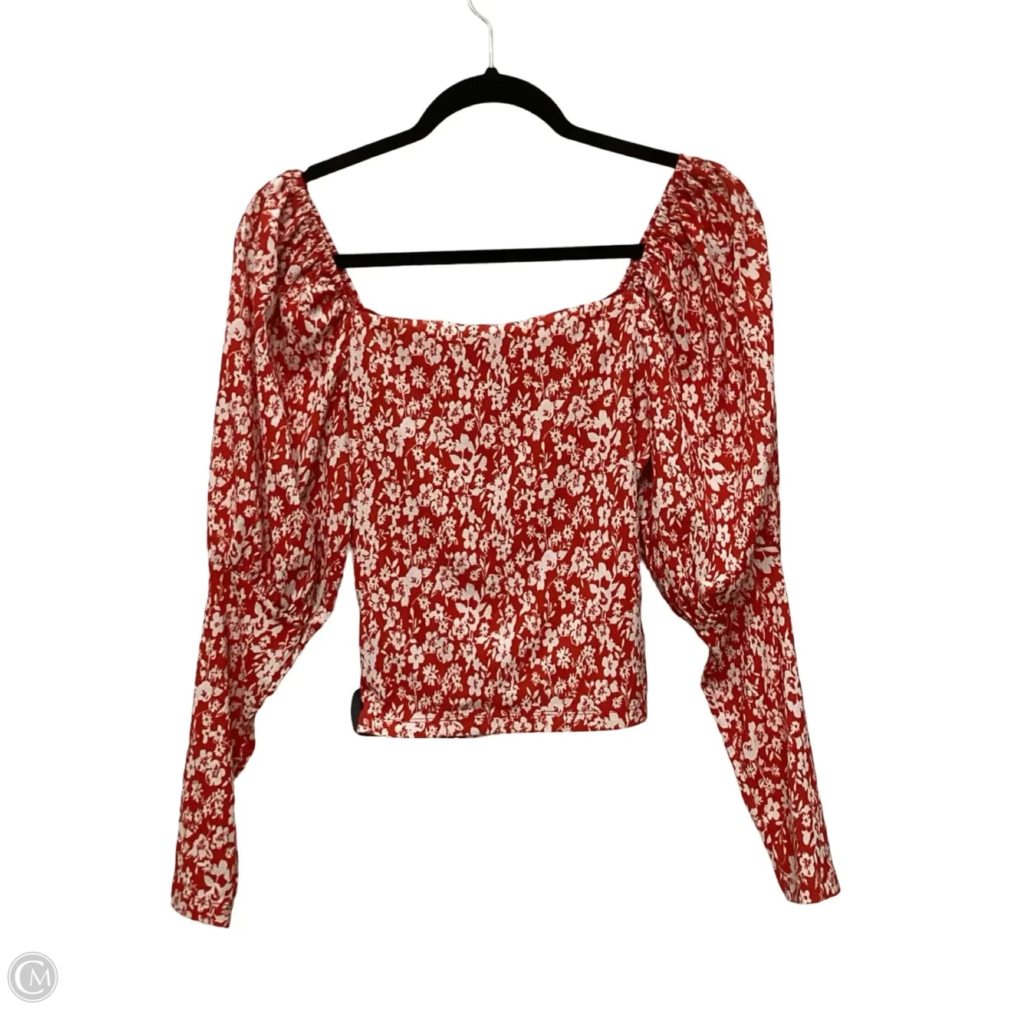 Blouse Long Sleeve By Anthropologie In Red, Size: Xs