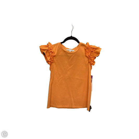Blouse Short Sleeve By English Factory In Orange, Size: Xs