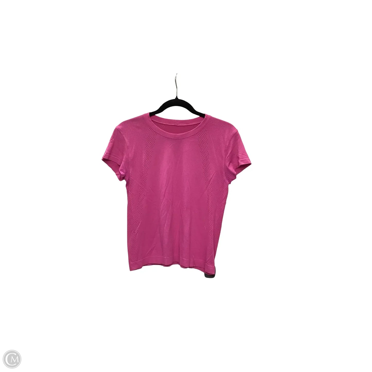 Athletic Top Short Sleeve By Lululemon In Pink, Size: 6