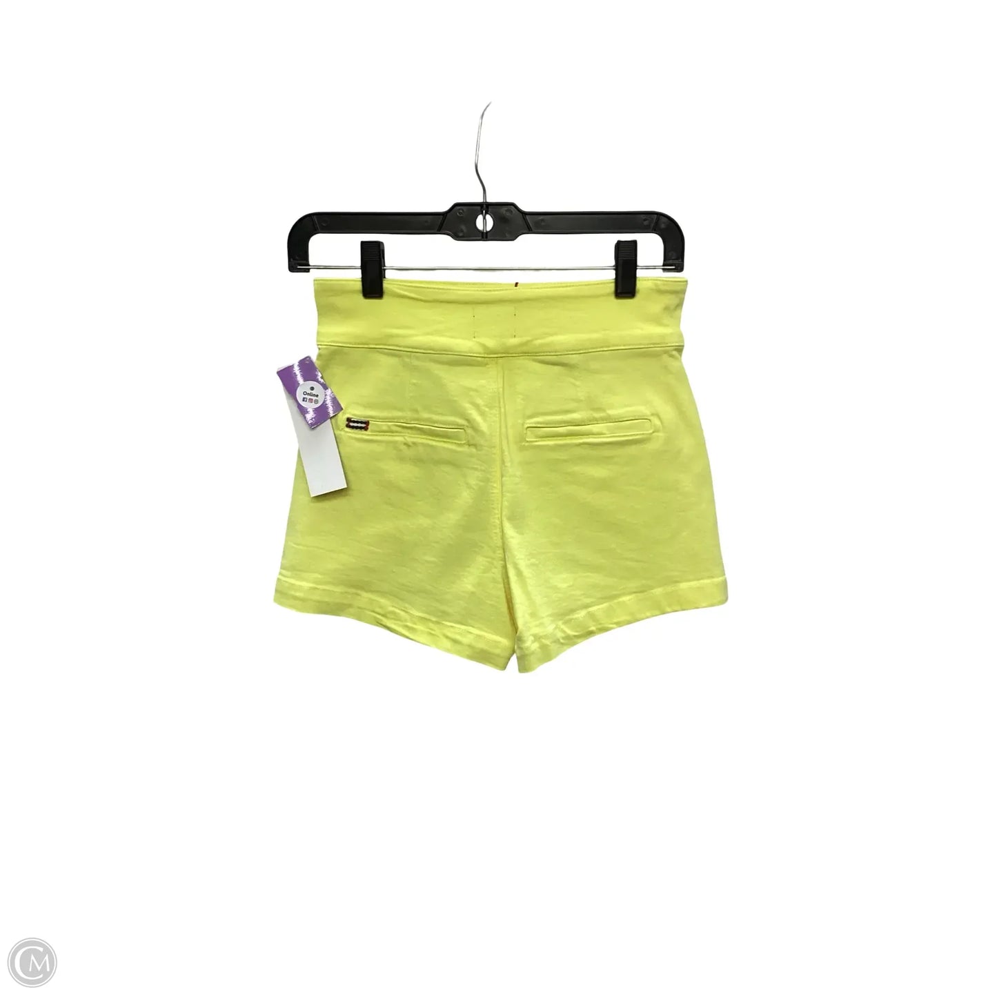 Shorts Designer By Alice + Olivia In Yellow Denim, Size: 0