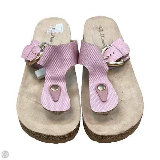 Sandals Heels Wedge By Cl By Chinese Laundry In Pink, Size: 7