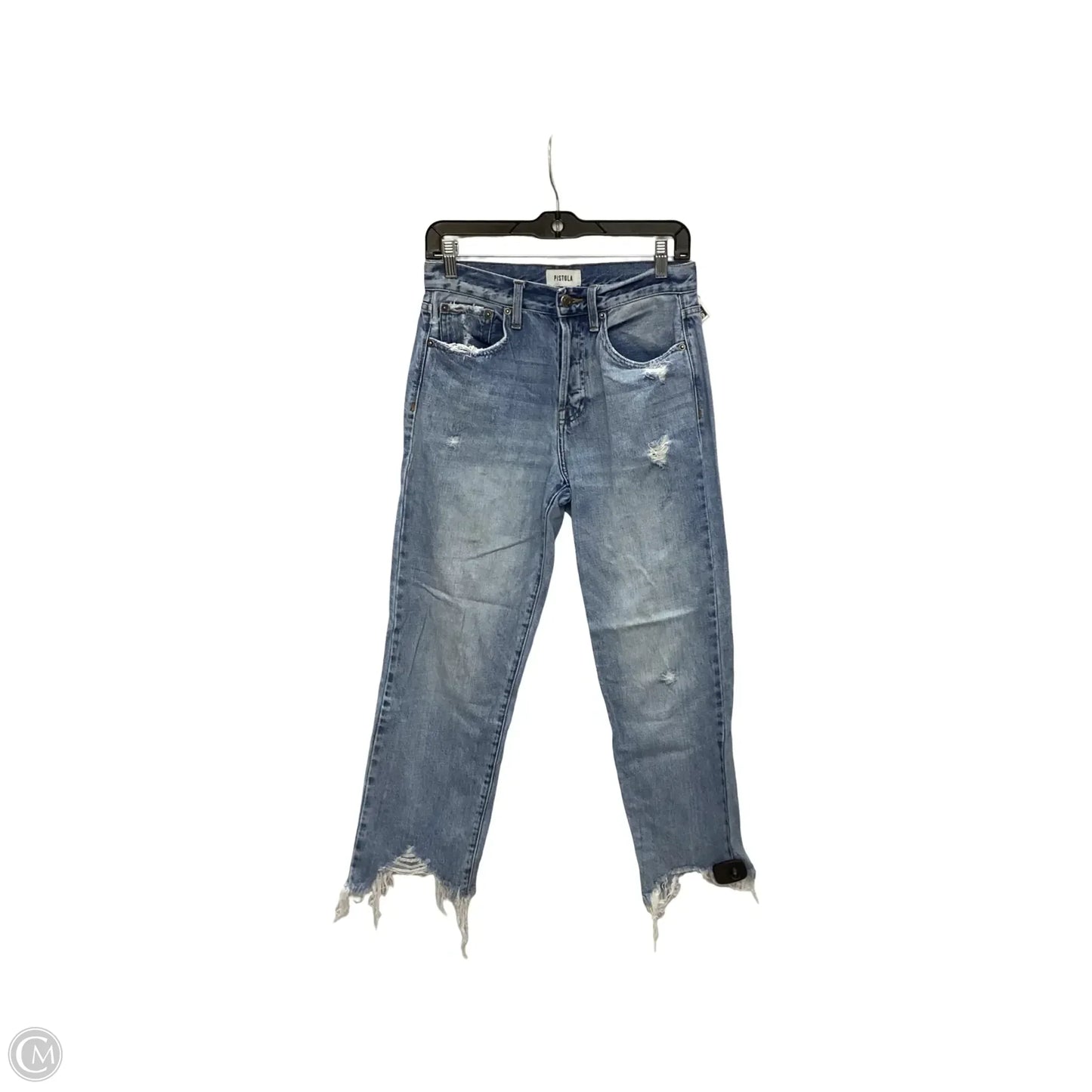 Desinger Jeans Cropped By Pistola In Blue Denim, Size: 4