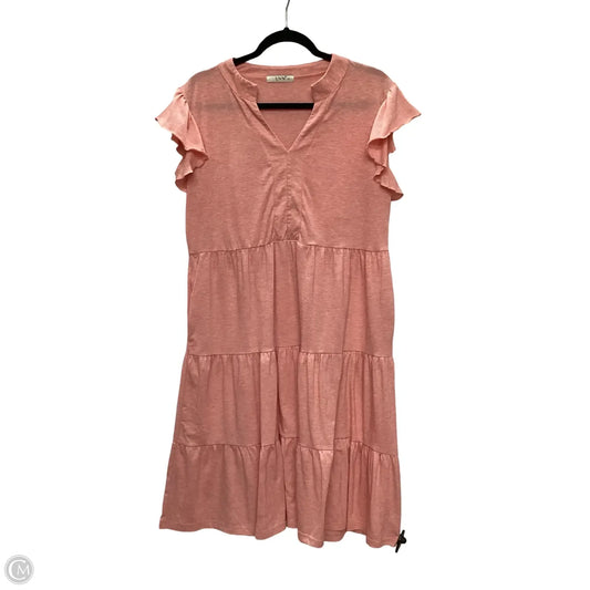 Dress Casual Midi By uvn In Peach, Size: L