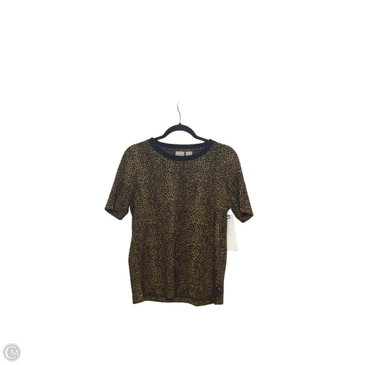 Top Short Sleeve By Chicos In Animal Print, Size: M