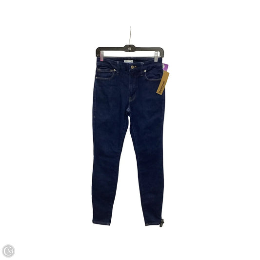 Designer Jeans Skinny By Good American In Blue Denim, Size: 6