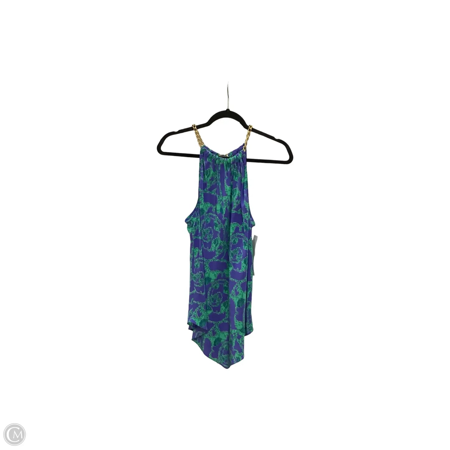 Blouse Designer By Lilly Pulitzer In Blue & Green, Size: M