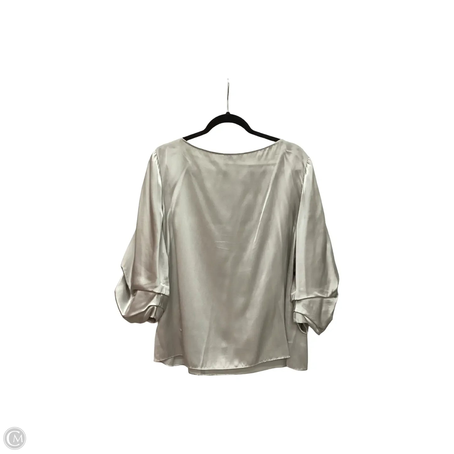 Blouse Designer By Lafayette 148 In Grey, Size: Xl