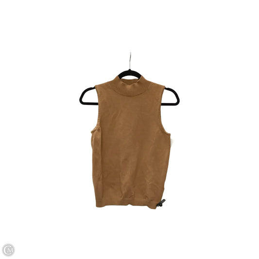 Blouse Sleeveless By Anthropologie In Tan, Size: S