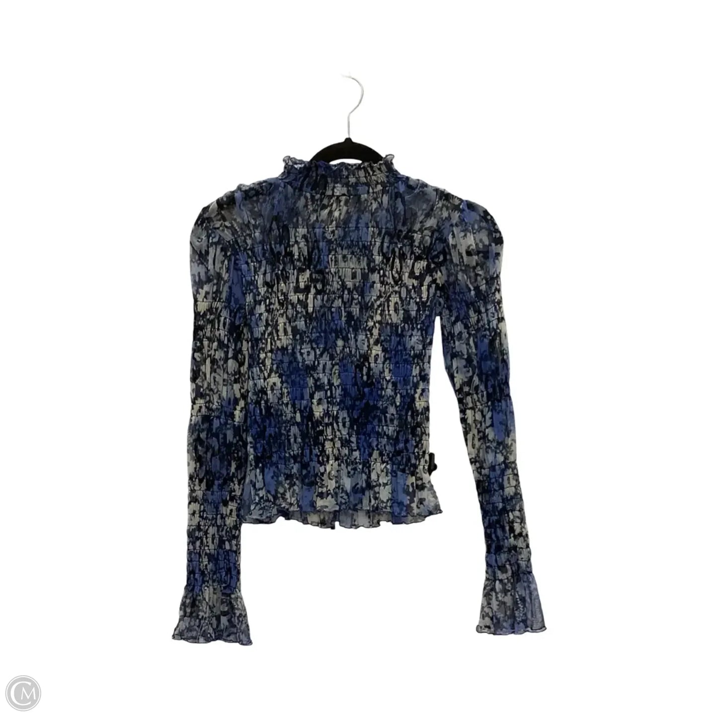 Blouse Long Sleeve By Free People In Blue, Size: Xs