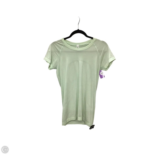 Athletic Top Short Sleeve By Lululemon In Green, Size: 6