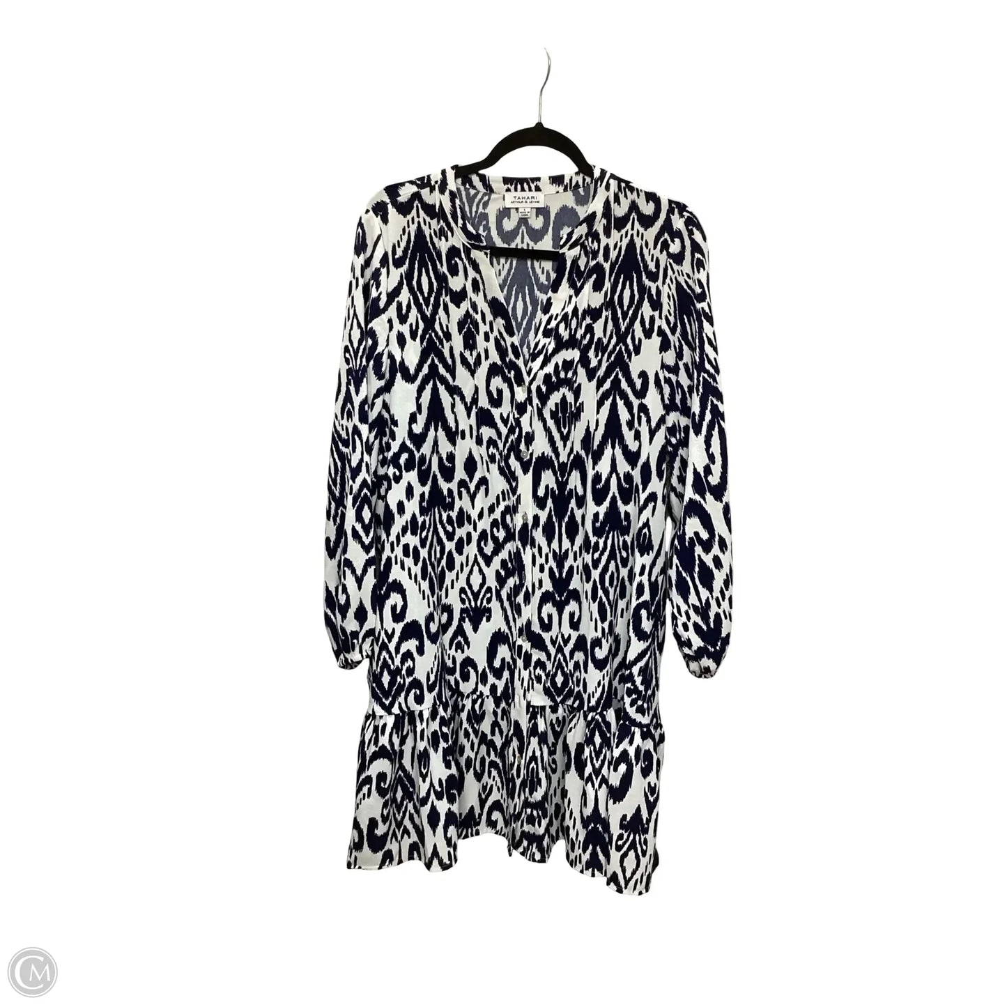 Dress Casual Short By Tahari By Arthur Levine In Geometric Pattern, Size: L
