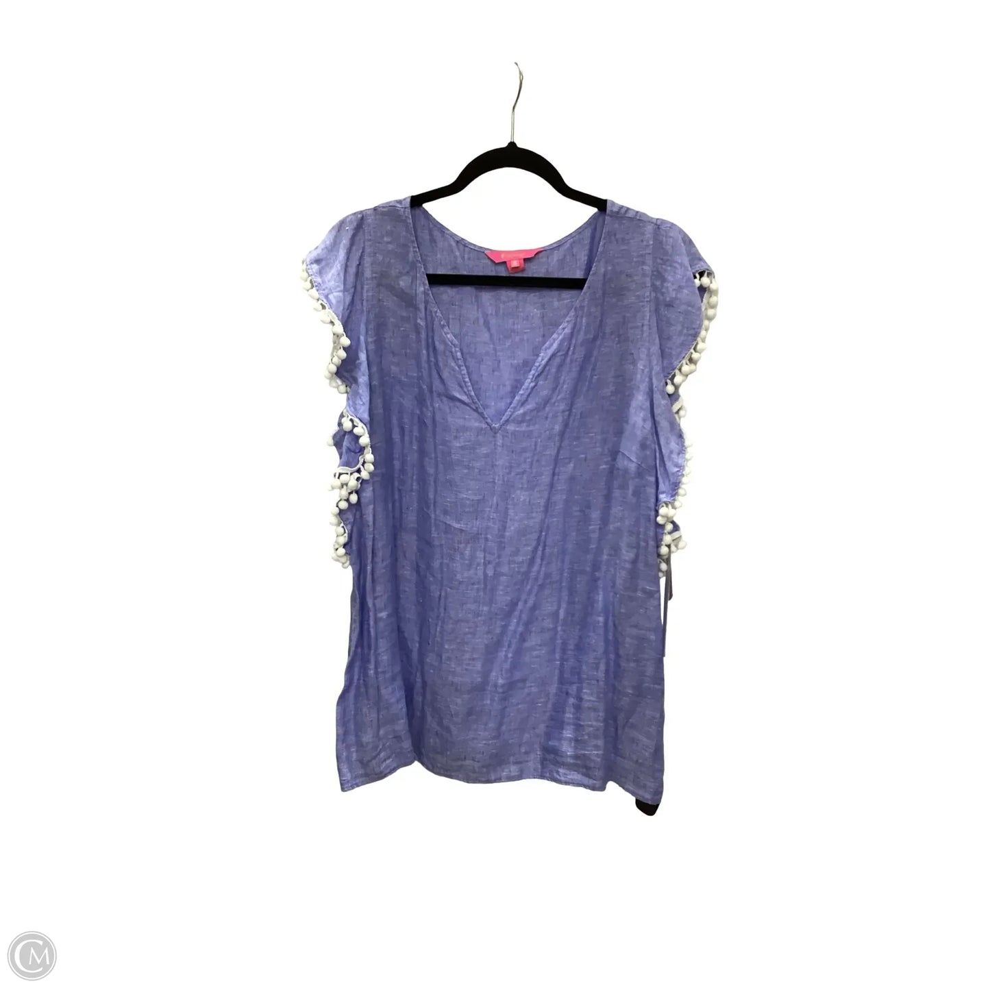 Blouse Designer By Lilly Pulitzer In Blue, Size: Xl