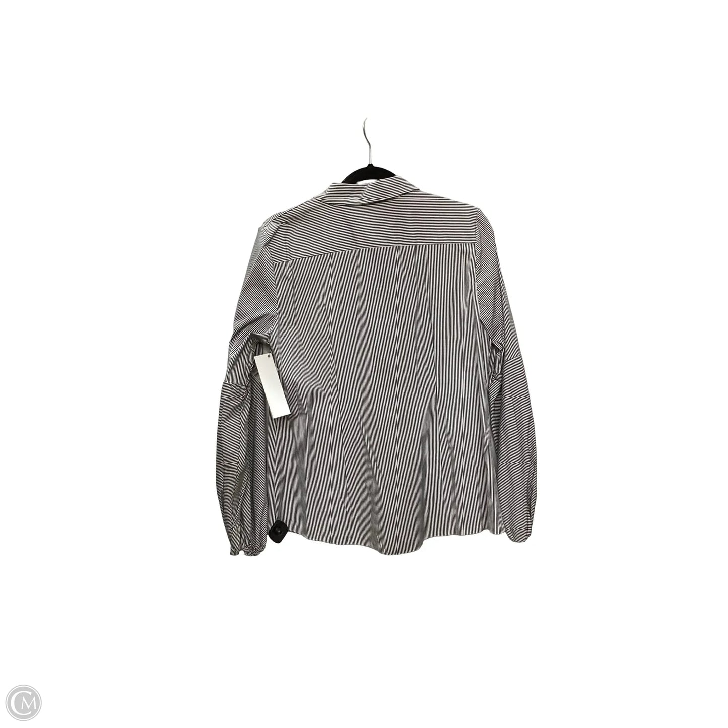 Blouse Long Sleeve By Elie Tahari In Striped Pattern, Size: L