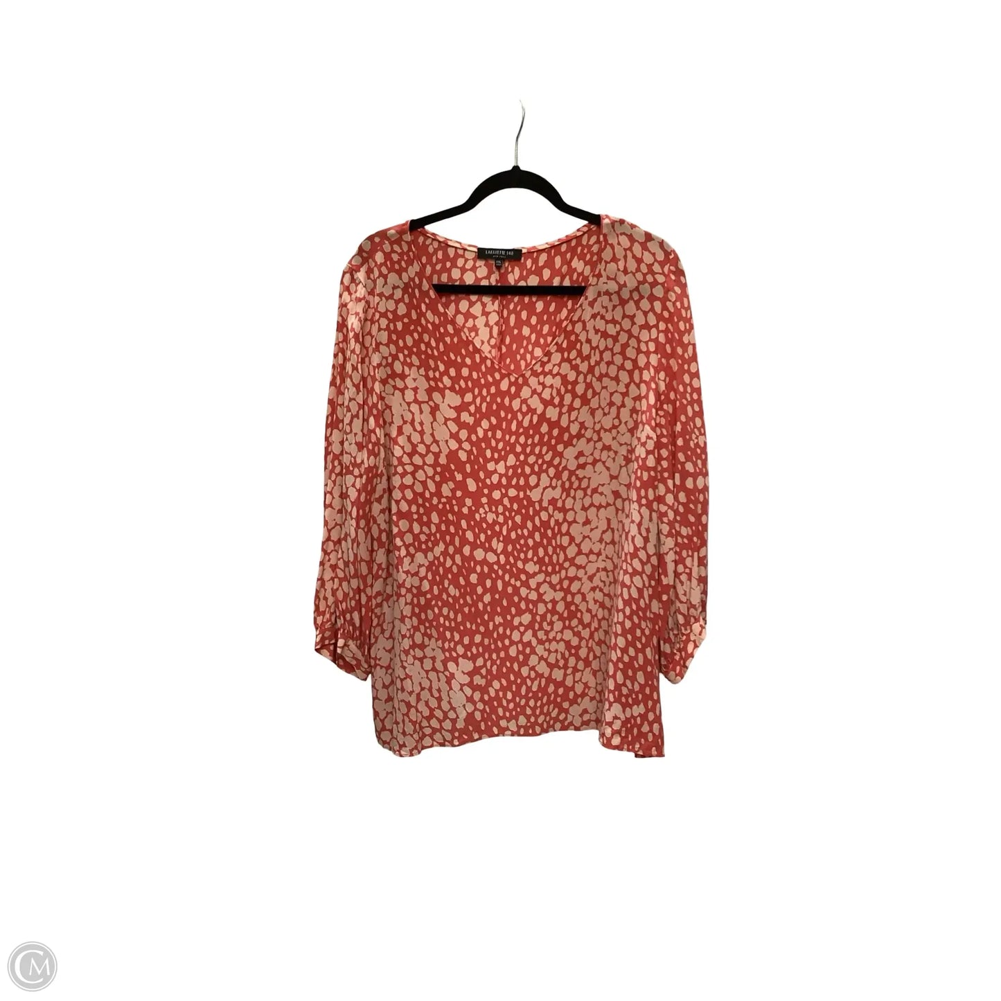 Blouse Designer By Lafayette 148 In Polkadot Pattern, Size: Xxl