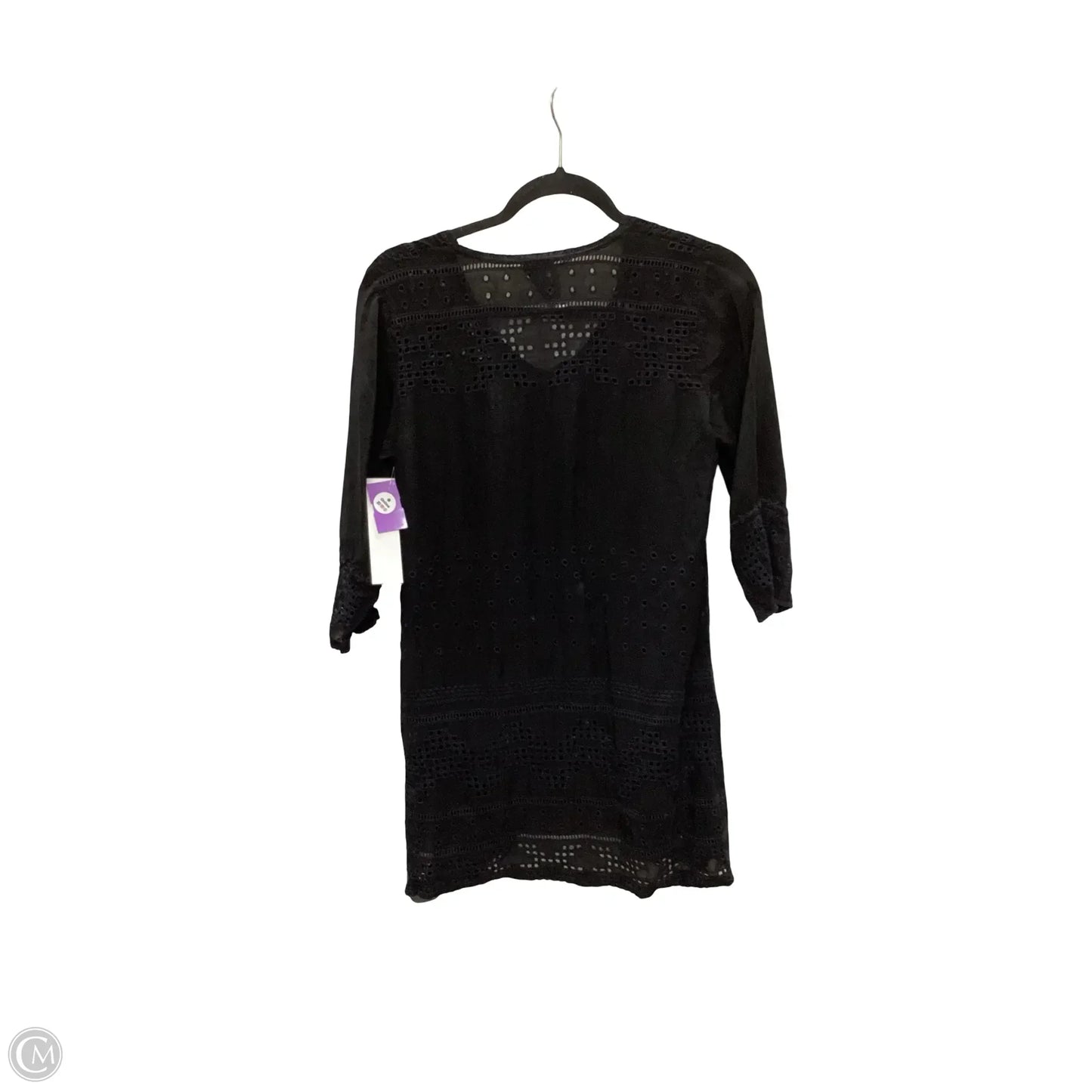 Designer Blouse Long Sleeve By Johnny Was In Black, Size: Xs
