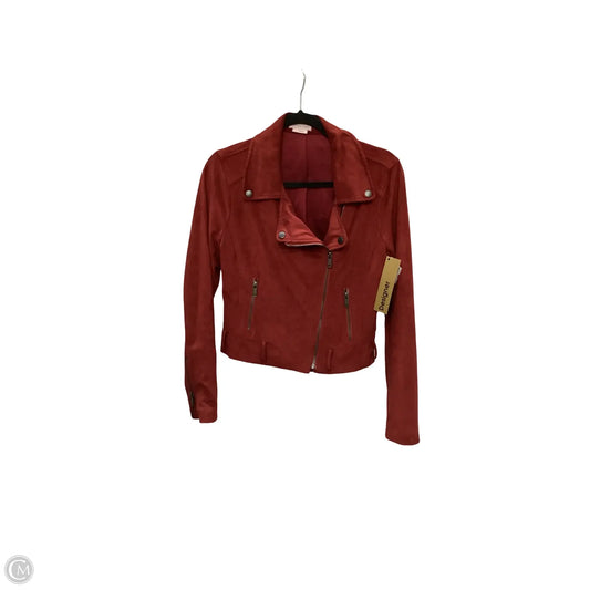 Designer Jacket Moto By Lovers & Friends In Red, Size: S
