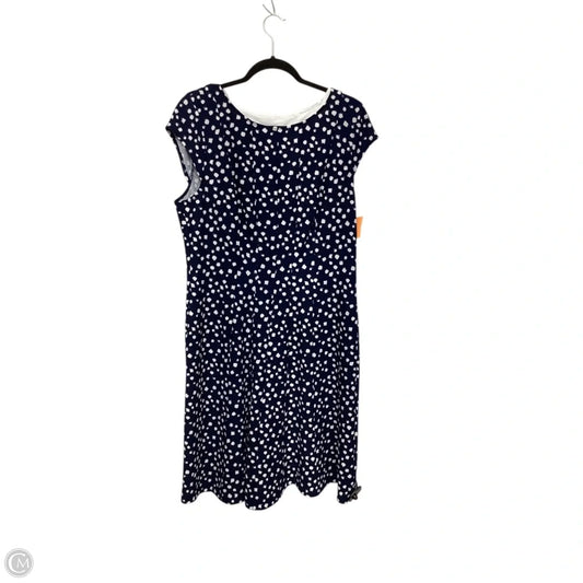 Dress Casual Midi By Elle In Blue, Size: Xl