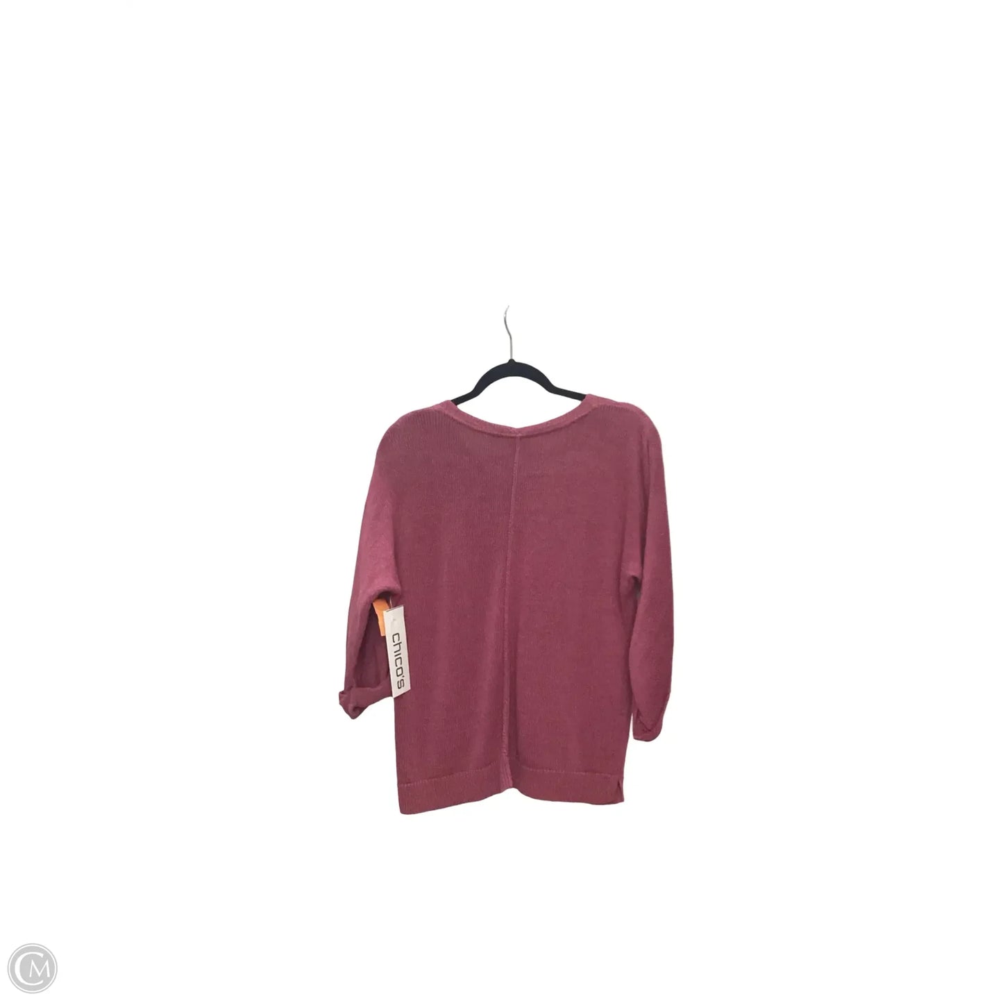 Top 3/4 Sleeve By Chicos In Pink, Size: 8